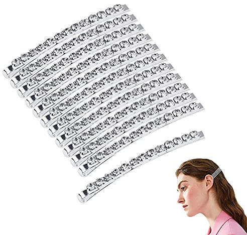 Strass Bobby Pin, 8 Stücke Haar Haarspangen, Silber Metall Haarspange, Kristall Haarnadeln, Glänzende Haarspangen, Entworfen für Damen Damen und Damen Ballett Styling, Partys