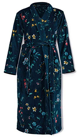 Pip Studio Bademantel Les Fleurs dark blue S