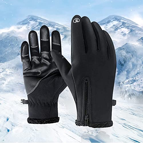 Huifengjie Winterhandschuhe Herren Damen, Freezer Thermo Handschuhe Herren Wasserdicht,Touchscreen Handschuhe Damen, Fahrradhandschuhe Skihandschuhe Thermohandschuhe für Radfahren Laufen Skifahren(XL)