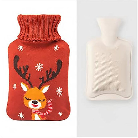 Wärmflaschen-Tasche, Hand-/Fußwärmer, Wärmbeutel, 1000 ml, Gummi-Handwärmer, bietet Wärme, Geschenk für Frauen/Kinder, warmer Bauch, Hände und Füße, niedlicher warmer Wasserbeutel (Farbe: E) (Farbe: