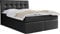 WFL GROUP Boxspringbett mit Bettkasten 120x200 140x200 160x200 180x200 200x200 Doppelbett Gepolstert Bett Mit Matratze und Topper - Stauraumbett mit Kopfteil - Schwarz Kunstleder - 120 x 200 cm