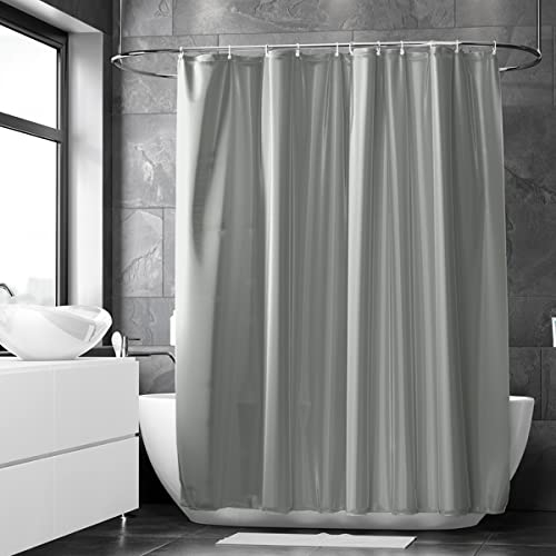 Loti Living Anti-Schimmel Duschvorhang 180x200 cm Grau - Wasserfestes Polyester - Inkl. Ringe - Shower Curtains - Duschvorhang Anti Schimmel - Duschvorhang Badewanne - Duschvorhang Grau