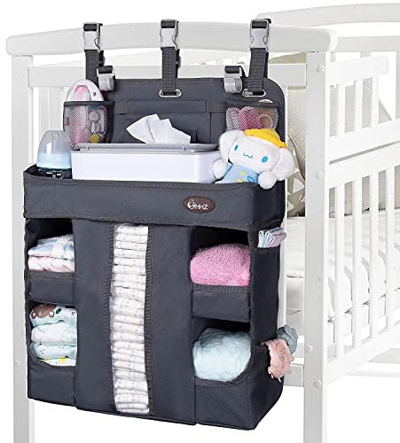 HHZ XL Wickeltasche zum Aufhängen, robuster und langlebiger Baby-Organizer, Windelstapler für Wickeltisch, Kinderbett, Spielplatz oder Wand und Kinderzimmer