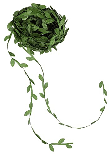 SUPVOX 20 Yards KüNstliche BläTter Girlande Stoffband, GrüNe BläTter Ranken FüR Hochzeit, Party, Haus Und Garten Dekoration