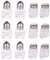 Verve Jelly Lot de 12 mini salières et poivrières en verre pour épices pots à condiments boîte d'assaisonnement avec fond en verre transparent pour la maison le mariage le camping