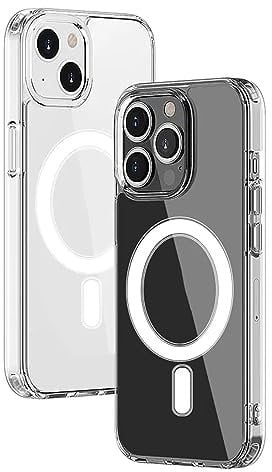 BRELIE Magnetic Phone Case with Privacy Screen Protector, Compatible with iPhone 13 Pro Max, MagSafe Wireless 20W Charging, Shockproof, Anti-Scratch Clear