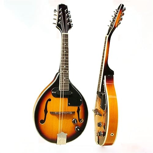 Mandolinen für Anfänger Elektroakustische 8-saitige Mandoline, Decke Aus Fichtenfurnier, Seite/Rücken Aus Ahornfurnier, Mit Tasche