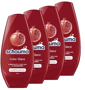 Schauma Schwarzkopf Farbschutz Spülung Color Glanz (4x 250 ml), Haarspülung für langanhaltenden Glanz bei coloriertem, getöntem oder gesträhntem Haar