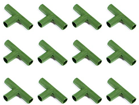 JUOPZKENN Coude 3 ou 4 Voies de 11 Mm, Raccord de Tuyau en PVC pour Construire Un Tuyau de Hangar de Serre Robuste, Connecteurs de Meubles de Cadre de Serre, Connexion de Tente(12 PIÈCES A1)