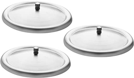 PRETYZOOM Lot De 3 Couvercles De Tasse Ronds En Acier Inoxydable Bords Lisses Pour Plus De Fraîcheur
