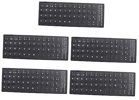 Angoily 5 Sheets keyboard applique keyboard cover pvc label sticker sticker computer Russian Label letter replace laptop universal protector keyboard stickers notebook