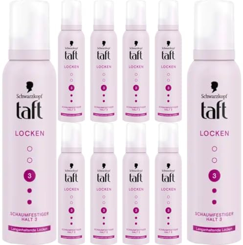 100 STÜCK X Mit Pufai Grocery, Taft Schaumfestiger Locken Haltegrad 3, Haarschaum für langanhaltende Locken, vegane Formel Spray Haarspray 150 Mililiter
