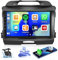 Hikity 4+64G Android Car Stereo for Kia Sportage 2010-2016 Radio with 9 Inch Touchscreen Carplay/Android Auto GPS Navigation/Mirror Link/Hi-Fi Bluetooth AHD Backup Camera