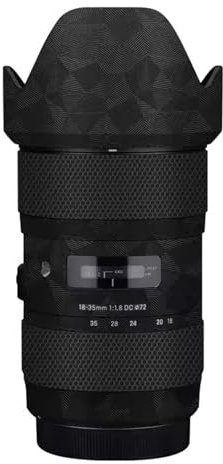 Film de protection autocollant de qualité supérieure pour objectif d'appareil photo Sigma 18-35 mm F1.8 DC HSM Art adapté pour monture d'appareil photo Canon Film de protection en vinyle (triangle