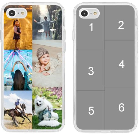 MXCUSTOM Personalisierte Handyhülle für Apple iPhone SE 2022/2020 iPhone 7/8, Benutzerdefiniert Hülle mit Eigenem Foto Bild Text Individuelle Schutzhülle [Transparente Weiche TPU Dünn] (FXT-TMP042)