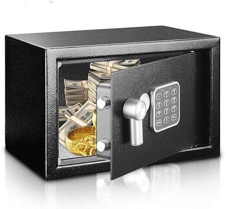 Mini Tresor mit Schlüssel Safe Schranktresor Möbeltresor Wandtresor für Zuhause, Büro, Hotel