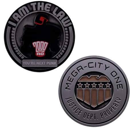 FaNaTtik 2000 AD Judge Dredd Mega-City One Collectible Coin - Limited Edition - Individually Numbered