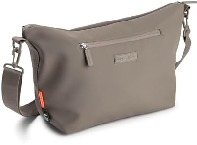 Done by Deer Pram Bag - Changing Bag - Stroller Bag with Hooks for Prams, Water-Repellent, Adjustable Shoulder Strap, Many Compartments, 10 L - Sustainably Made from Recycled Polyester, taupe, 44 x 14