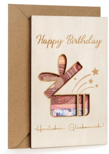 HOLDLEAF Geldgeschenke Geburtstag,Geldgeschenk Verpackung mit Umschlägen,Individuelles Lustige Geschenke für Geburtstag Reisen Urlaub Hochzeit