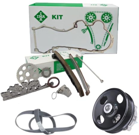 Kit Catena Distribuzione Compatibile con Fiat Punto 1.3 Multijet con Pompa e Cinghia Servizi