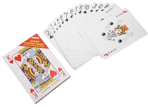 Jumbo Spielkarten 4 Stück Magnifiziert, Coated Paper, Riesige Pokerkarten