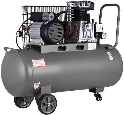 Compresor de aire profesional con certificado CE por correa, 200 litros 3 CV 8 Bares