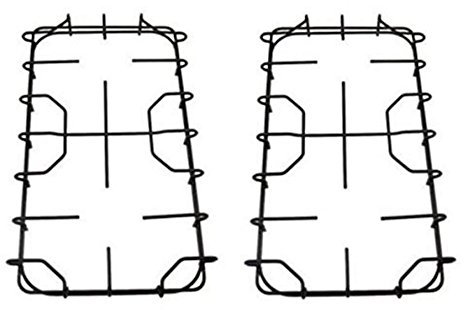 UNIVERSALE COPPIA GRIGLIE SMALTATE NERE PER PIANO COTTURA, SHEET_PAN, 16.5 x 8.8 inches, Ferro, 41.7 x 22.5 cm, Griglie per cucinare su entrambi i lati