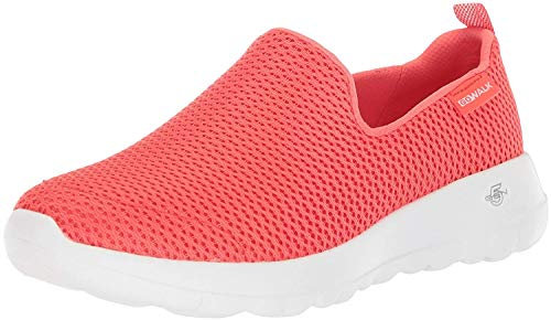 Skechers Women's Go Walk Joy-Evaluate Trainers, Coral, 7 UK