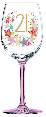 21st Birthday Wine Glass - Lulu design