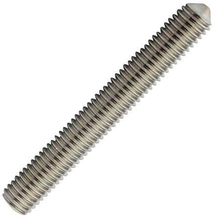 D2D | VPE: 10 Stück - Gewindestifte - Größe: M8 x 8 mm nach DIN 914 mit Innensechskant (ISK) und Spitze aus Edelstahl A2 / V2A - Madenschrauben