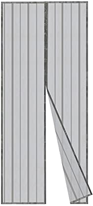 Sekey Magnet Fliegengitter Balkontür ohne Bohren, Türvorhang Fliegenschutz Schiebetür, Insektenschutz Vorhang Tür durch leichte Montage 110x220cm, Grau