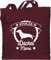 Baumwolltasche - Geschenk für Hundebesitzer - Stolze Dackel Mama - Unisize - Bordeauxrot - tasche hund hundefan tiermotiv beutel einkaufstasche mit hundemotiv hundefans dackelmama jutebeutel