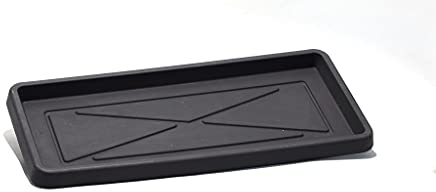 Soucoupe rectangulaire en résine 70 cm. Antracite