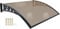 Pensilina Per Copertura In Policarbonato Alveolare Tettoia Modulabile Per Esterno Per Porte Balcone Finestre Elegante E Resistente, Colore Nero E Fumè (100 x 120 cm)