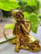 Wonder Care Klatschende Buddha-Statue für Wohnkultur Feng Shui Metall Goldener schlafender Buddhismus Statuen Kleiner Buddha, friedlich, Meditation, Zen, Yoga, Buddha-Geschenkartike_Buddha