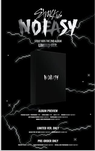 STRAY KIDS - NOEASY LIMITED EDITION The 2nd Album+Photobook+Limited Version Benefit+Pre-Order Benefit+Folded Poster+Bonus (Acrylic key and photocard)