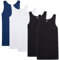 NUOZA Canottiera Uomo Pacco da 5 100% Cotone Canottiera-Nero Bianco Marino,XL
