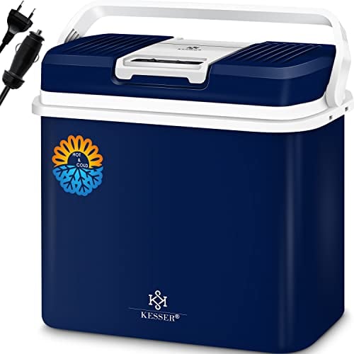 KESSER® Frigobox da 24 litri | RAFFREDDA e RISCALDA | Frigo box termoelettrico 12 volt e 230 volt con 2 batterie di raffreddamento | Mini frigo | per auto e campeggio | EEK A+++| Auto e campeggio