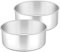 Onader 8 Inch Cake Tin, Stainless Steel Deep Round Cake Pans, Set of 2 Layer Cake Mould for Baking Wedding Birthday Christmas Tall Cakes, Heavy Duty & No Leakage, Mirror Finished & Dishwasher Safe