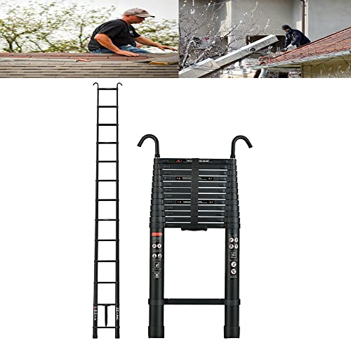 5 m Klappbare Teleskop-Trittleiter, Ausziehbare Leiter, rutschfeste Klappleiter, Tragbare Mehrzweck-Teleskop-Bodenleitern für Gestrichene Wände, Wechsel von Glühbirnen, Aluminiummaterial