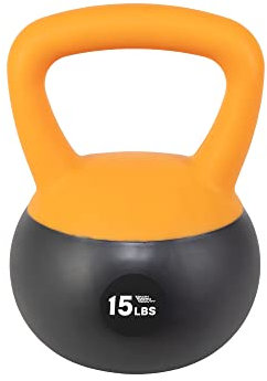NonZero Gravity Iron Sand Soft Kettlebell with PVC Shell, Shock-Absorbing Base & Extra-Wide Grip for Versatile Workouts | Durable Strength Training Equipment, 15 lbs