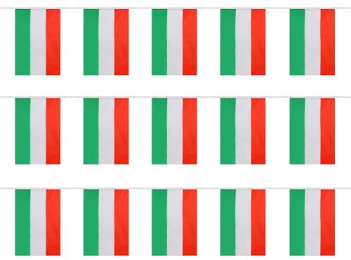 Sonia Originelli Fahnen Girlande Flaggenkette Länder Nationen Partygirlande Fanartikel EM WM Geburtstag Farbe: Ungarn