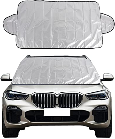 Frontscheibenabdeckung Auto, Faltbare Windschutzscheibenabdeckung, Auto Frontscheibe Frontscheibenabdeckung, Frontscheibenabdeckung für UV-Strahlung, Sonne, EIS, Frost, Staub, Schnee (200 x 150cm)