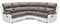 Vente-unique Ecksofa Relax grau und wei· aus Mikrofaser und Kunstleder TOLZANO