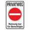 INDIGOS UG - Aluverbundplatte Schilder 3mm - Sicherheit - Privatweg - Nutzung nur für Berechtigte - 400x300 mm - Hotel, Firma, Schutz, KITA, Arzt, Praxis, Wohnung