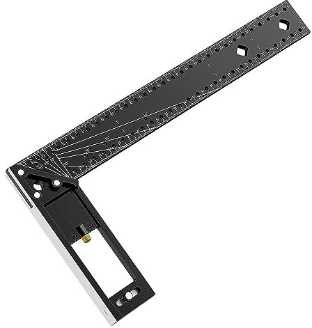 Anschlagwinkel,Schreinerwinkel,Presch Winkel,Winkelschmiege Presch,Presch Winkelschmiege,300mm Universal Kombiwinkel aus Edelstahl mit Linealanschlag zum Präzisen Perfekte 90° & 45°
