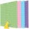 Lya Vinyl Schneidematte 4-Stück, 12x12 Zoll (30,5 x 30,5cm), PVC, Polyvinylchlorid, Quadratisch, 4 verschiedene Griffarten, inkl. Schaber