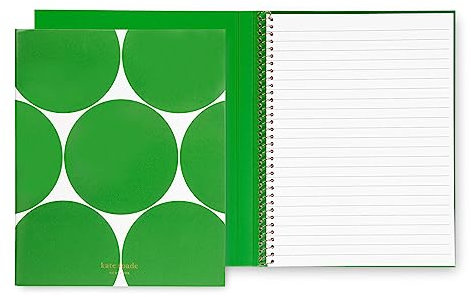 Kate Spade New York Small Concealed Spiral Notebook, 8.25 x 6.75 Journal Notebook with 112 Lined Pages, Joy Dot