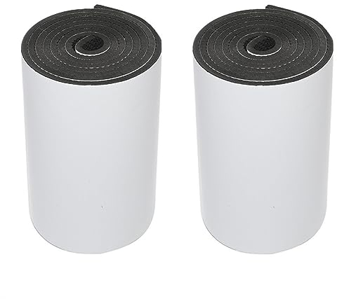 2 rouleaux 2 m ultra épais porte anti - rayures auto - adhésif protecteur de stationnement en mousse compatible avec mur de garage de 6,5 mm d'épaisseur (noir)