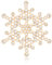 Kiiwah Weihnachten Schneeflocken Brosche, Kristall Strasssteinen Brosche Blume Anstecknadel Pins für Kleidung Party Dekoration(Gold)